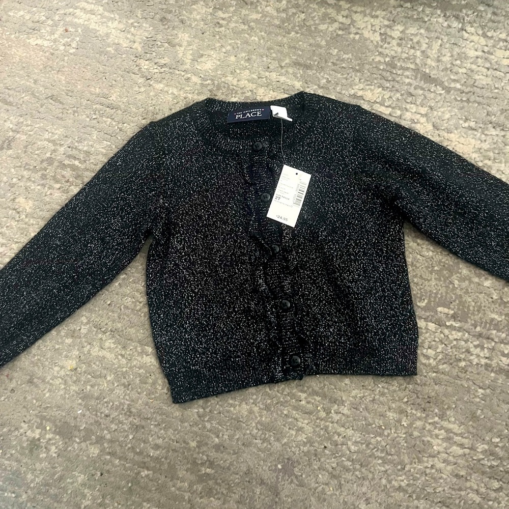 The Children's Place Black Cardigan Sweater